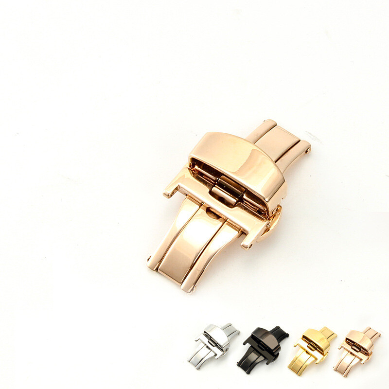 Stainless steel butterfly clasp watch buckle High-grade clasp 14 16 18 20 22mm