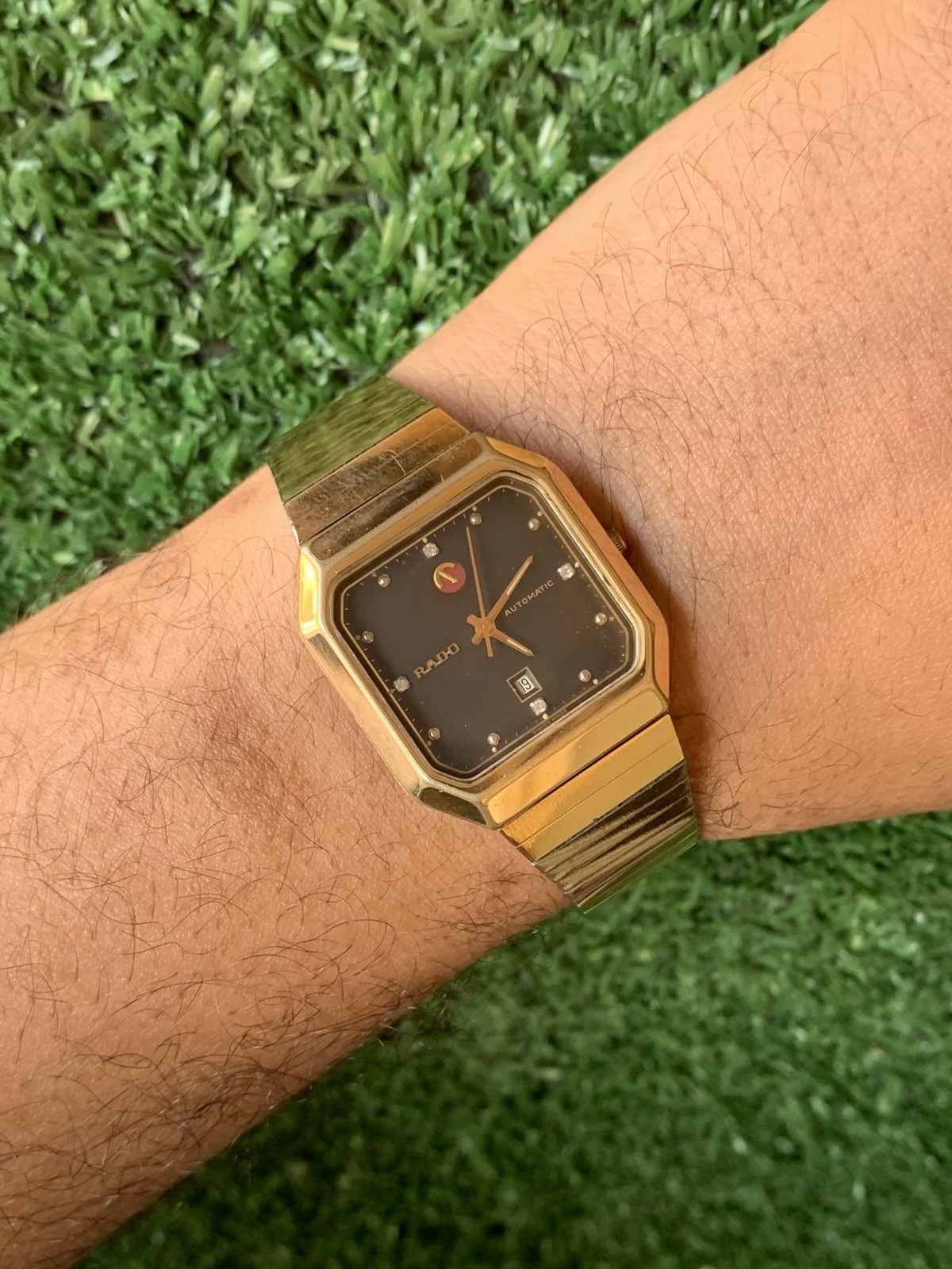 Vintage Rado Automatic Gold-Tone Watch 32mm x 35mm Classic Rectangular Original