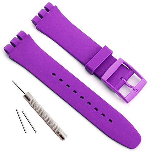 Jelly Silicone Watch Strap for Swatch 16mm 17mm 19mm 20mm Waterproof Band