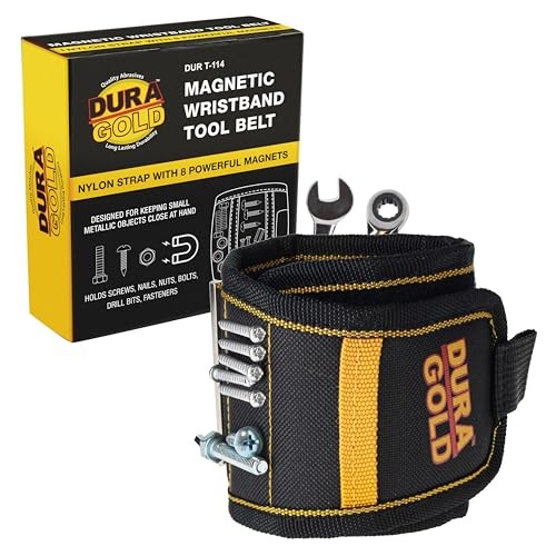 Dura-Gold Magnetic Wristband Tool Belt – Holds Fasteners