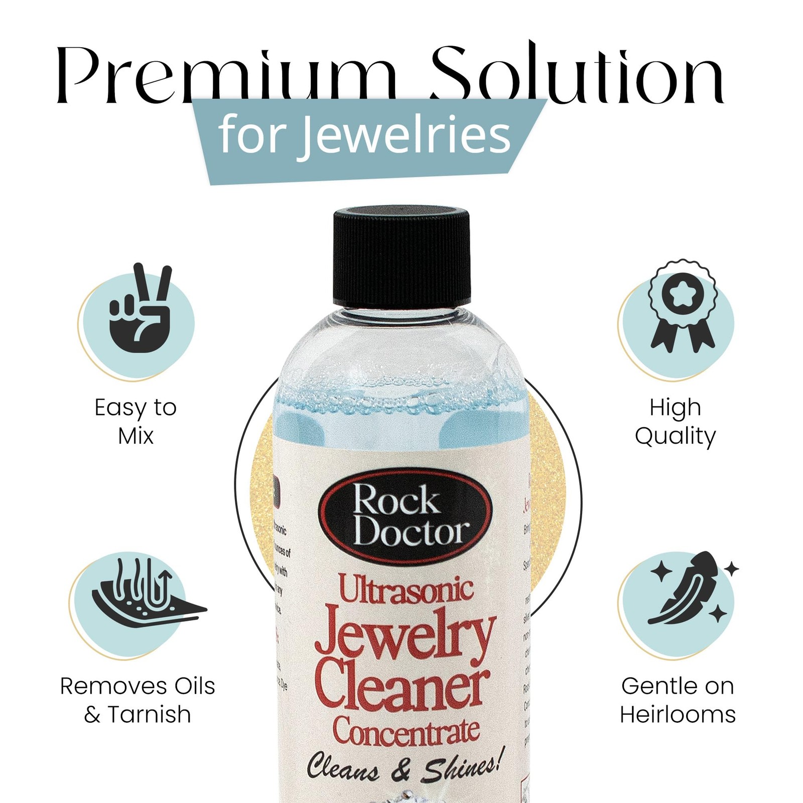 Ultrasonic Jewelry Cleaner Concentrate – Gentle Solution for Diamonds, Gold, …