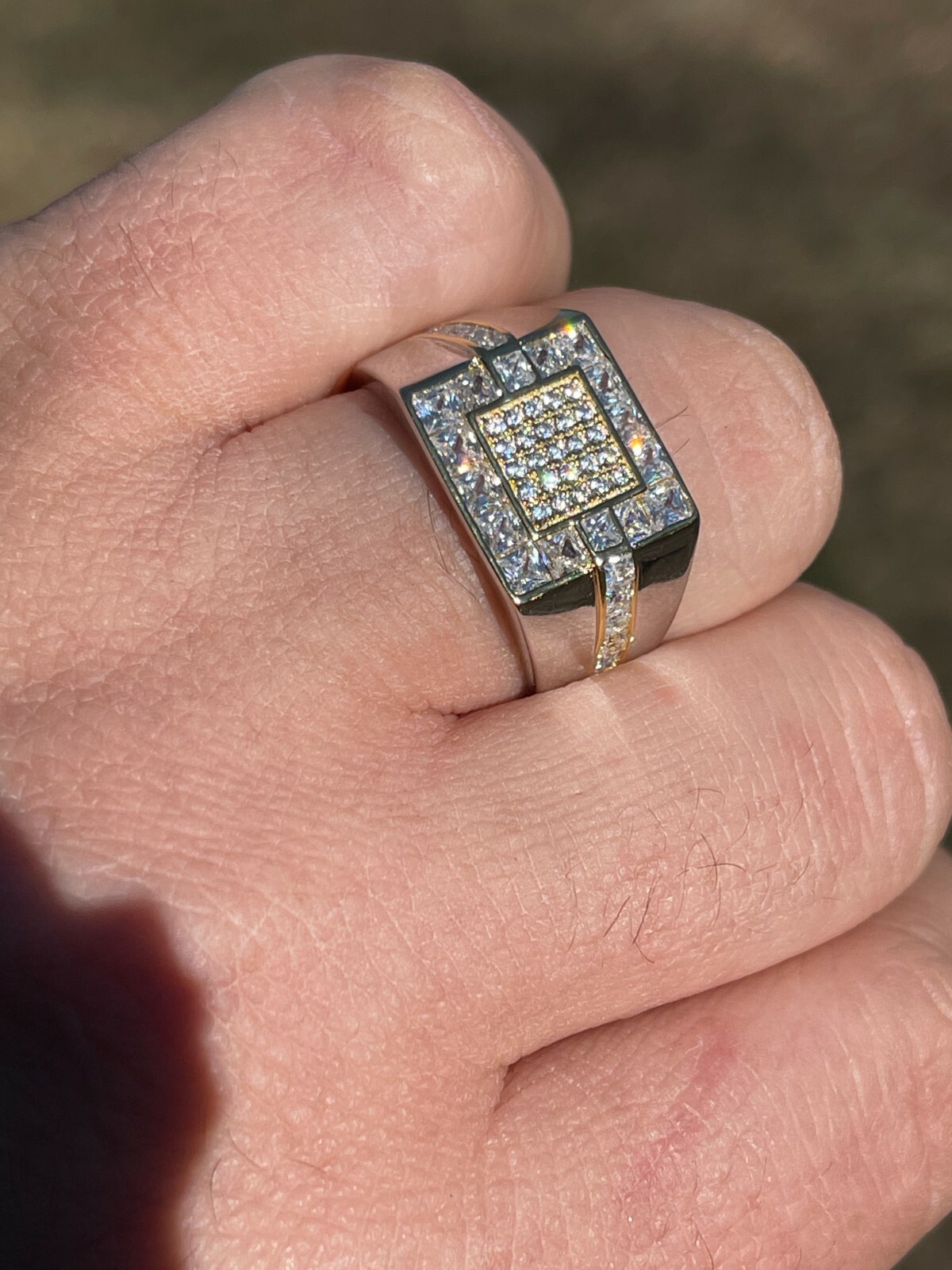 Mens Real 925 Sterling Silver Size 6 7 8 9 10 11 12 Iced Micropave Pinky RING