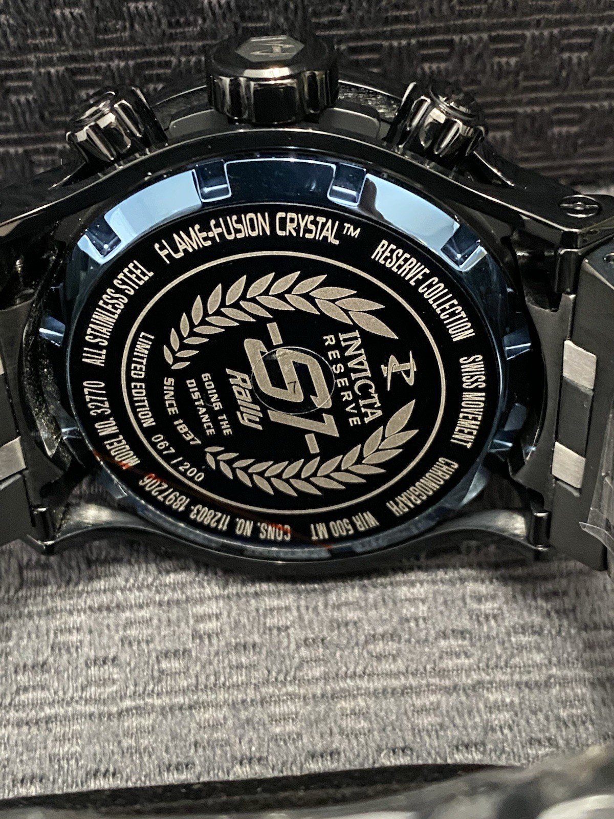 Invicta Reserve 54mm S1 Rally 1.07 Carat Black Diamond Swiss Watch Model #32770