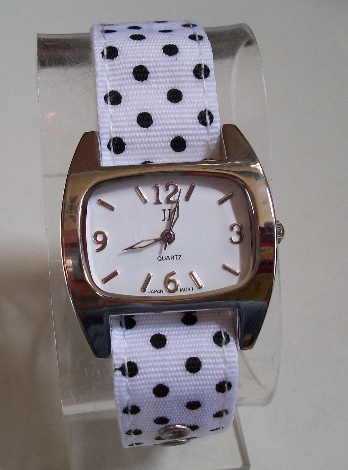 Women’s Girl’s Number Dial Multicolor Polka Dots Ribbon Fashion Casual Watches