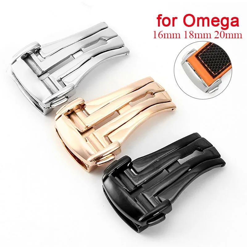 Metal Watch Buckle Folding Stainless Steel Deployment Clasp 16-20mm Bands Tools
