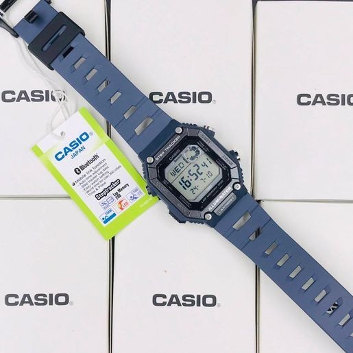 Casio WS-B1000-2A Blue Digital Resin Smartphone Bluetooth Step Count Men’s Watch