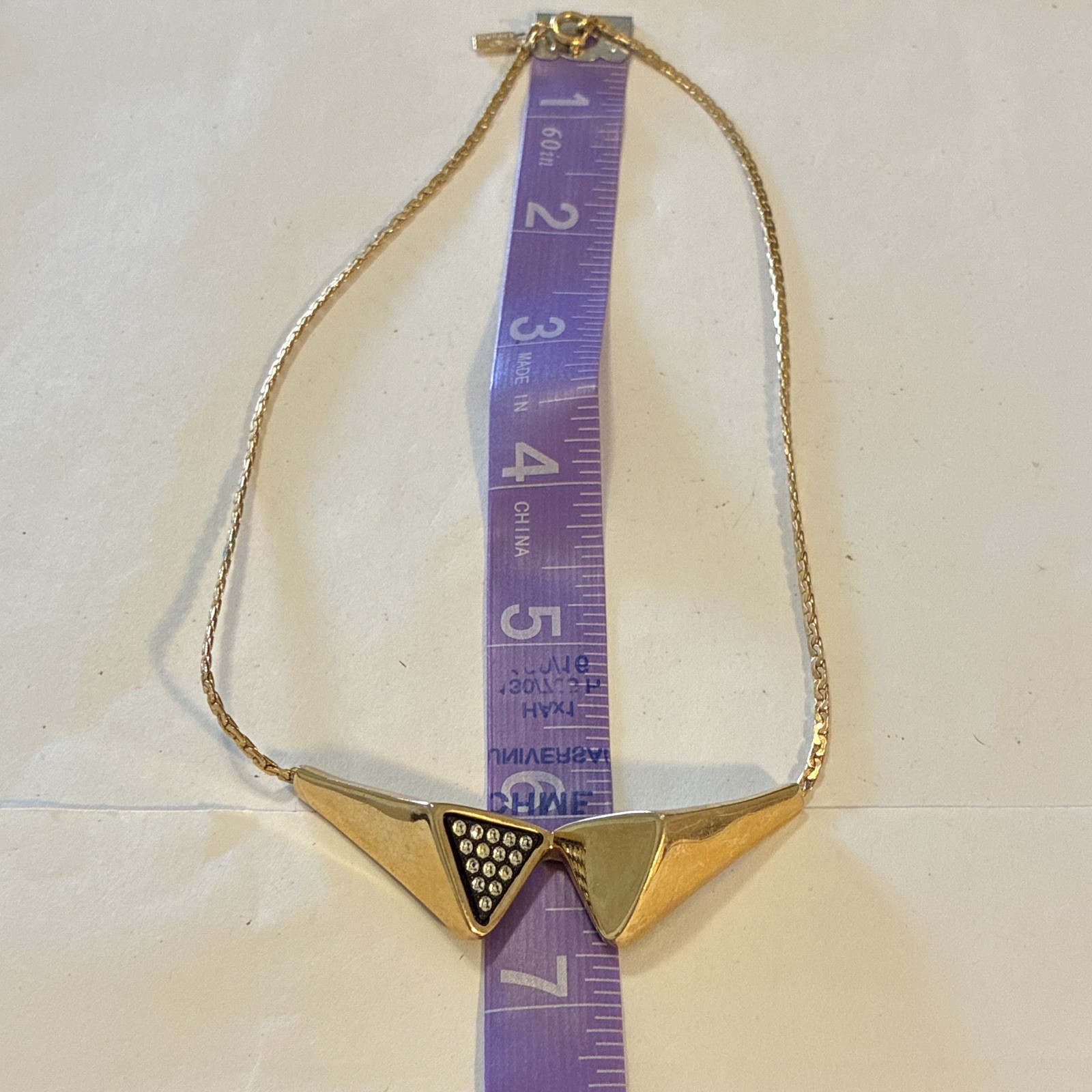 VTG Caroline Emmons Capriccio Choker Necklace Jens Von Edler MCM Gold Tone Rhine