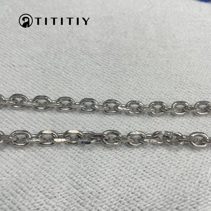 New Pure Titanium Necklace A Beautiful Ice Crystal Necklace 7mm Anti-allergy