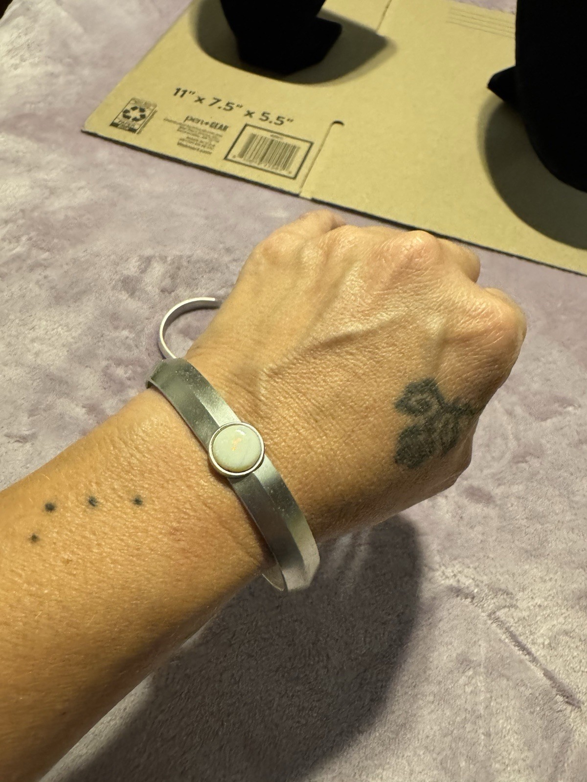 3 Different Beautiful Stainless Bracelets Silver Tone