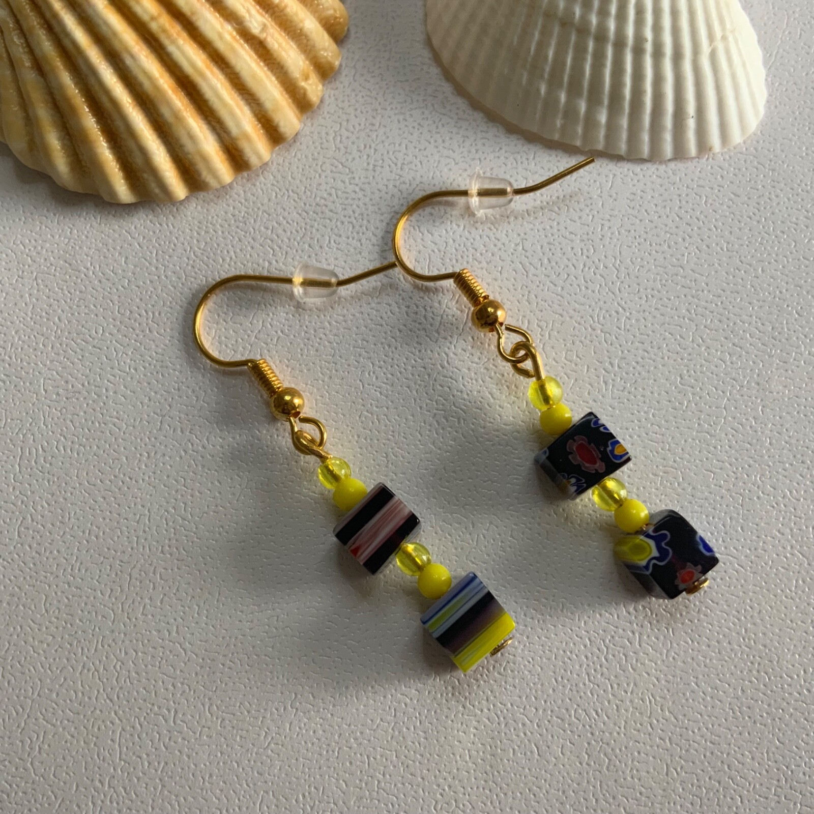 New Handcrafted Boho Czech Glass Beaded Dangle/Drop Earrings