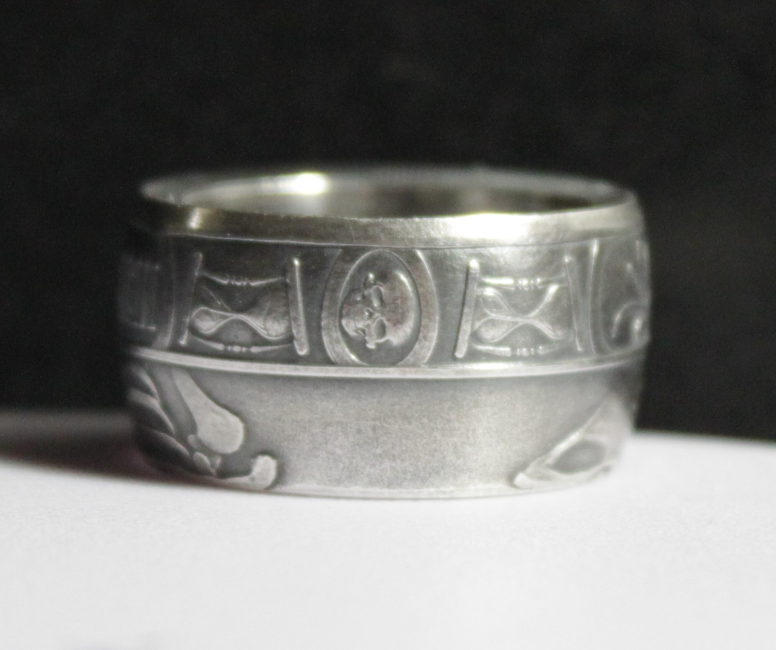 1 oz .999 Silver Memento Mori Coin Ring Custom Made For You Sizes 8-14