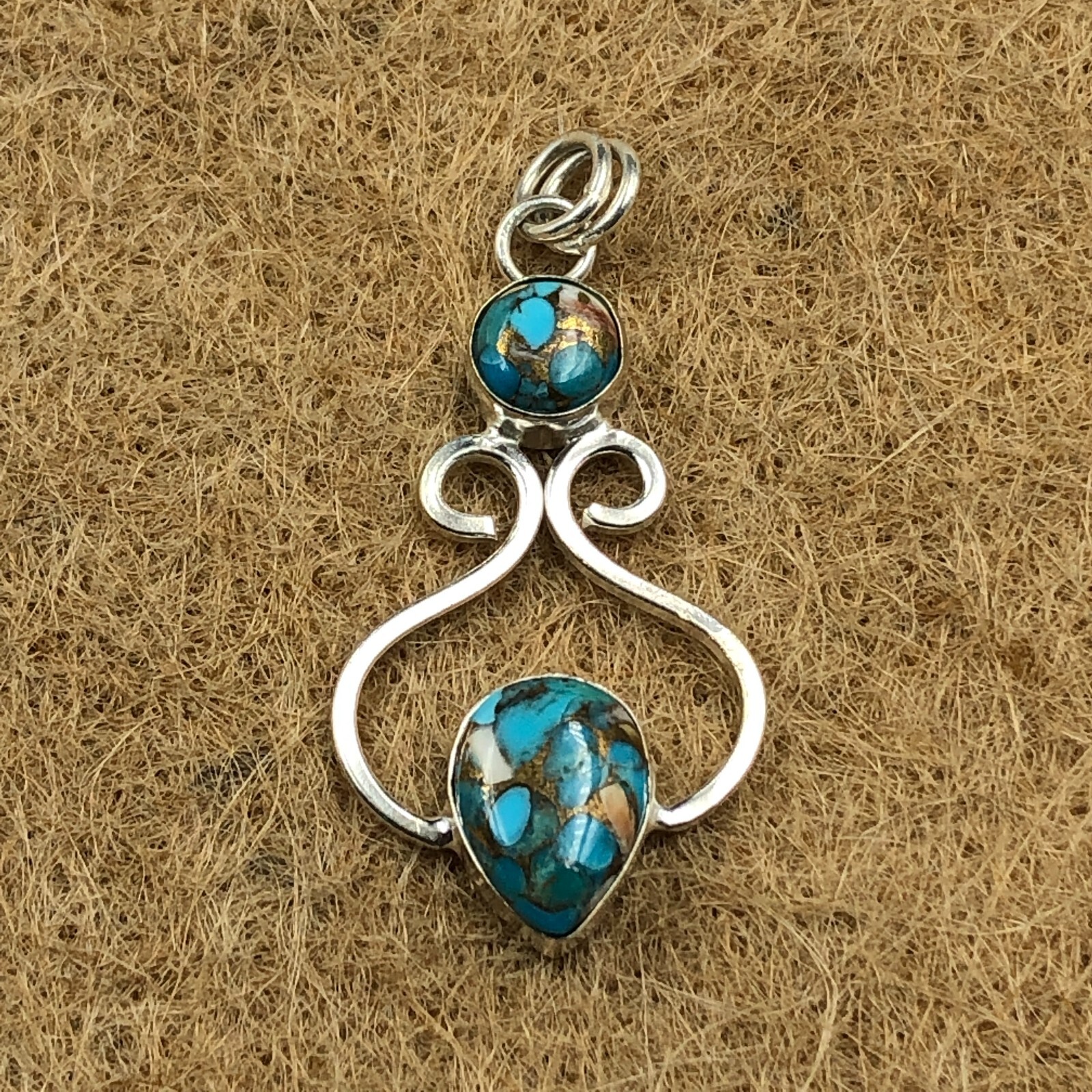 Spiny Oyster Copper Pendant Handcrafted Silver Valentine Gift Jewelry 1.6″