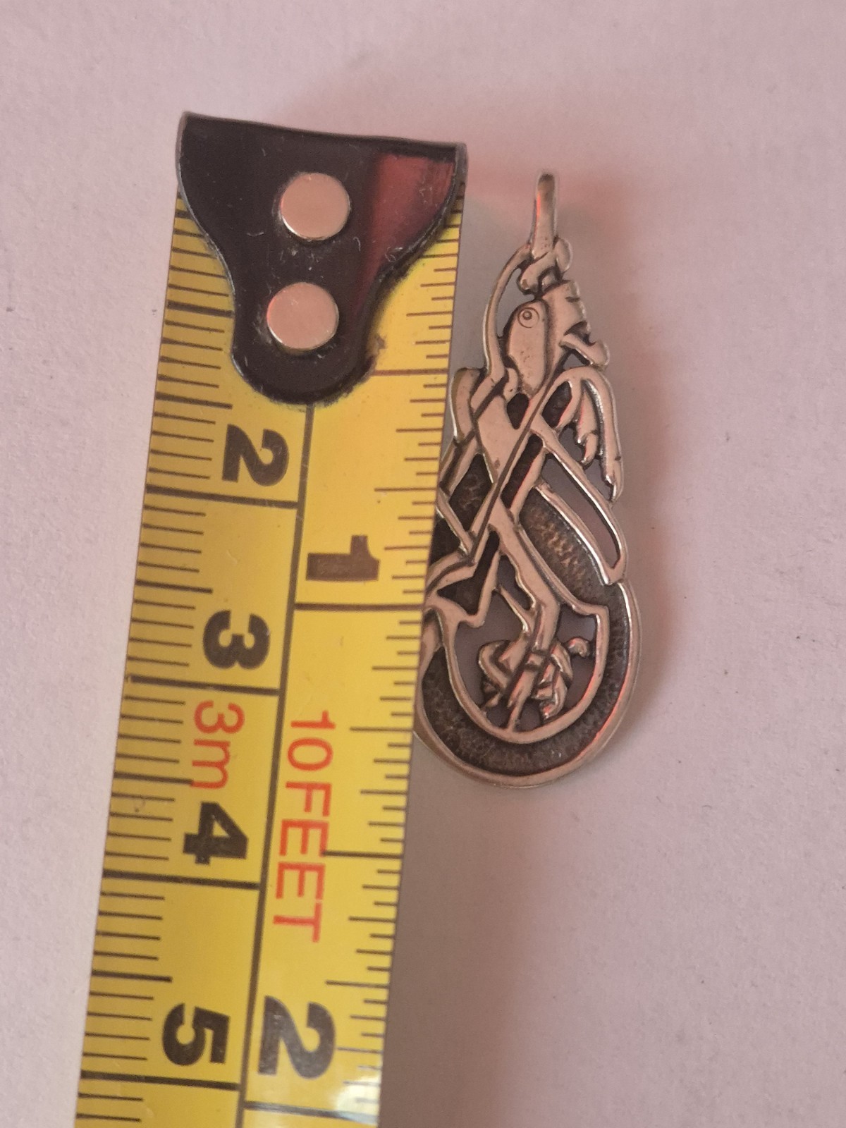 Ortak Celtic Zoomorphic Sterling Silver Pendant Only Malcolm Gray