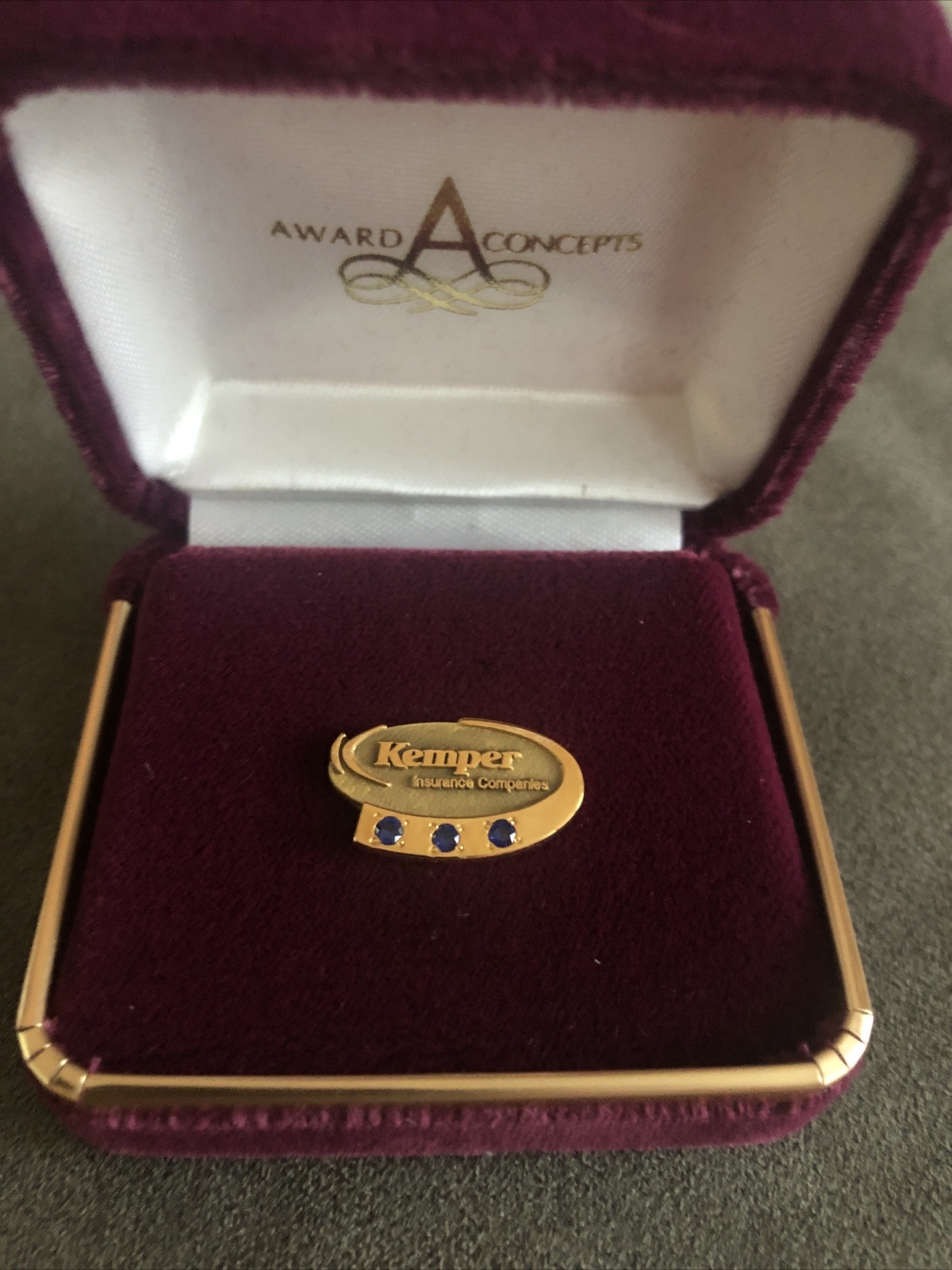 KEMPER 1/5 10K GOLD TIE TACK / LAPEL PIN
