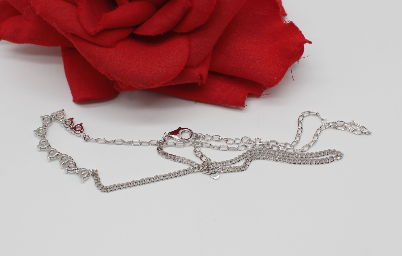 Gorgeous Sterling Silver NWOT BBJ CZ Necklace 7.71g CAT RESCUE