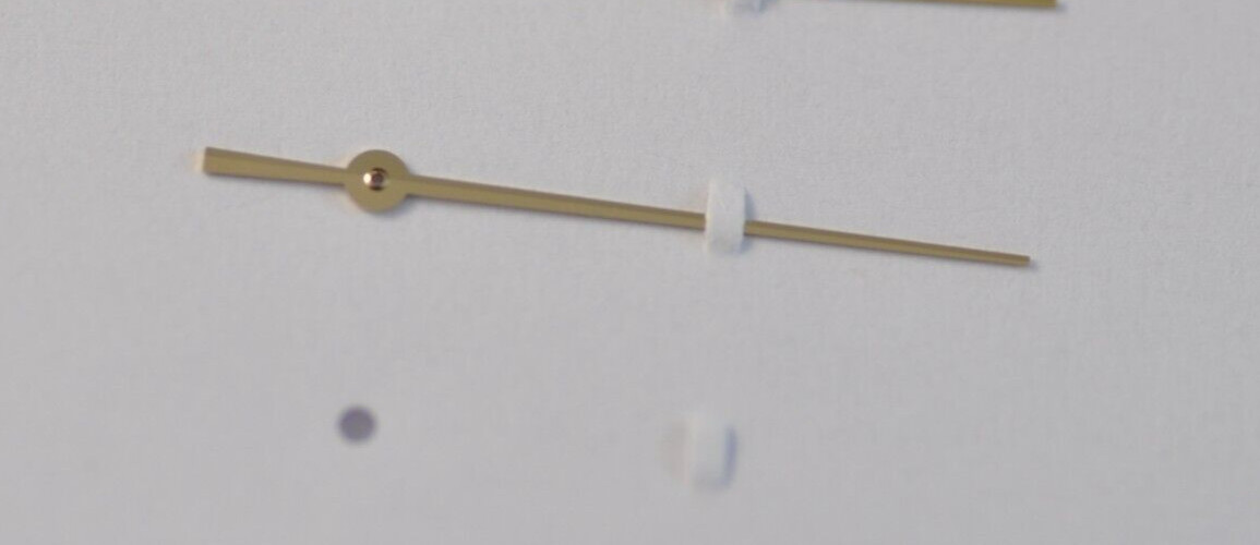 Omega Watch Hand cal. movement 1108 1109 1110 1111 1120 hole 0.25mm yellow gold