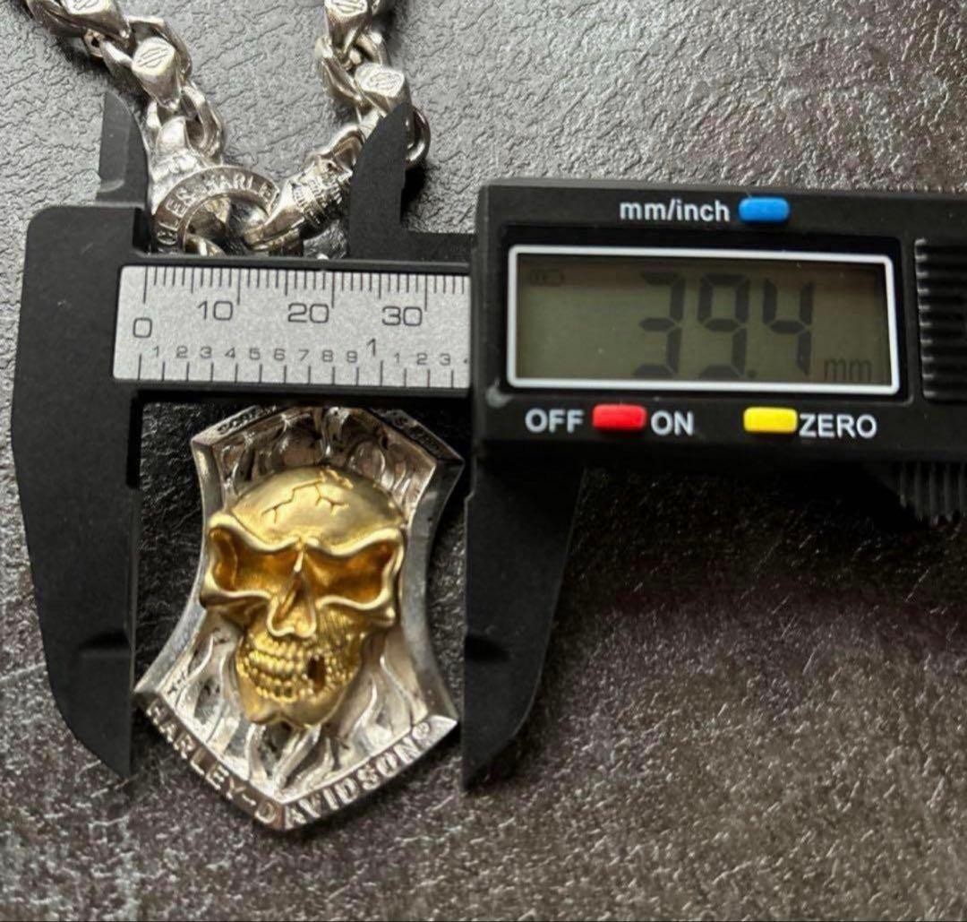 Skull Shield Necklace, S925 Stamped, Approx. 175, Heavyweight, Biker Style,
