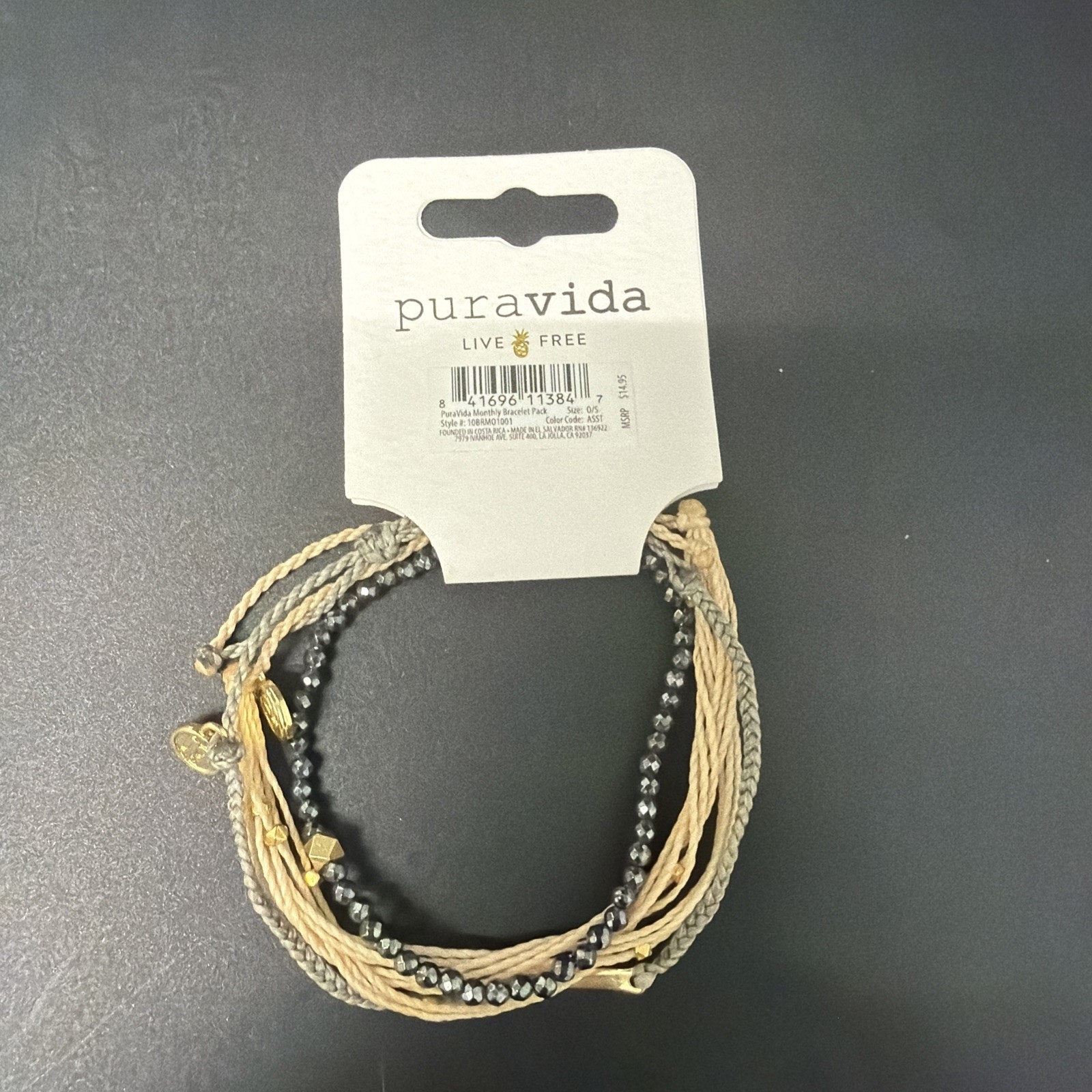Pura Vida Bracelet of the Month Set, new with tags & Packaging #10BRMO1001