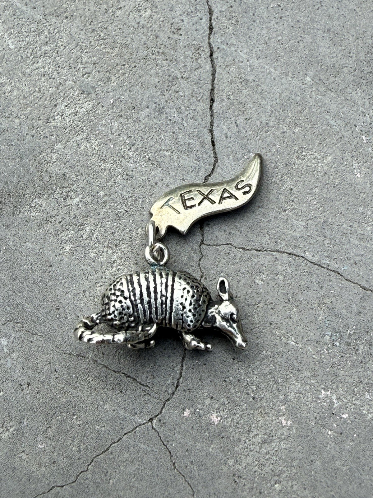 Sterling Silver Texas Armadillo Charm Sterling Silver 925 4.4g