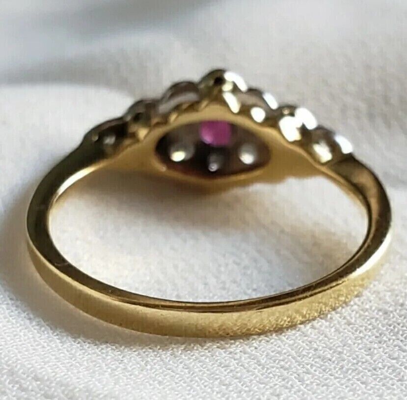 Round Cut Simulated Garnet Women’s Pretty Wedding Ring In 14k Yellow Gold Plated
