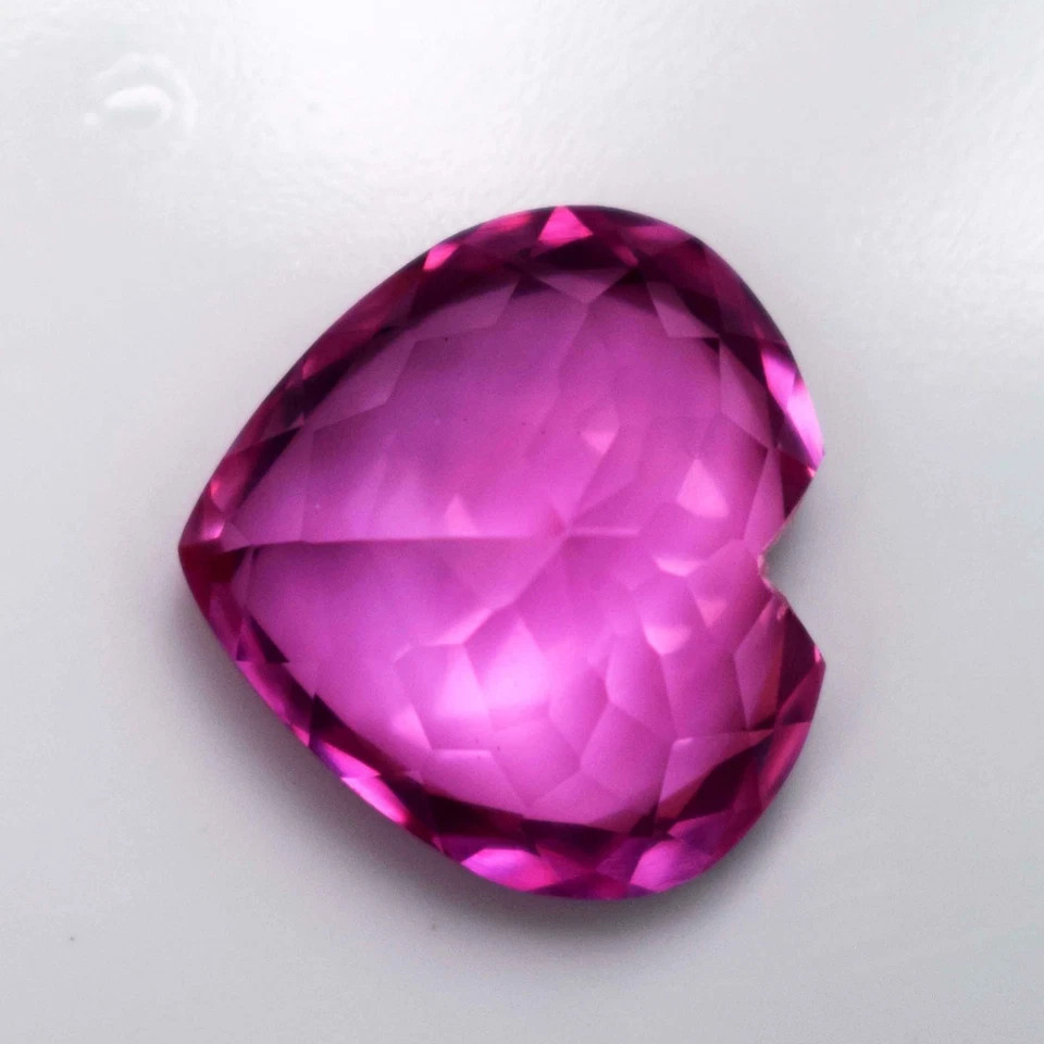 25.70 Ct Burma Natural Pink Ruby Heart Cut Flawless Certified Loose Gemstone