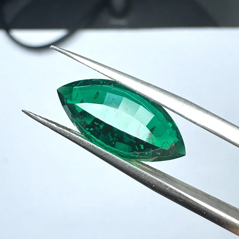 AGL Marquise Cut Lab Grown Colombia Emerald 0.42-4.2CT Gemstones for DIY Jewelry