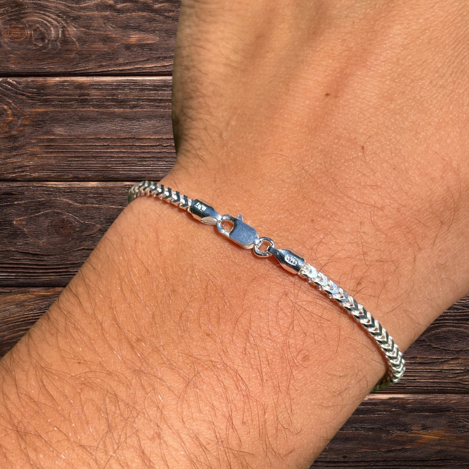 2.5mm Franco Link Bracelet – Real Solid 925 Sterling Silver Or 14k Gold Vermeil
