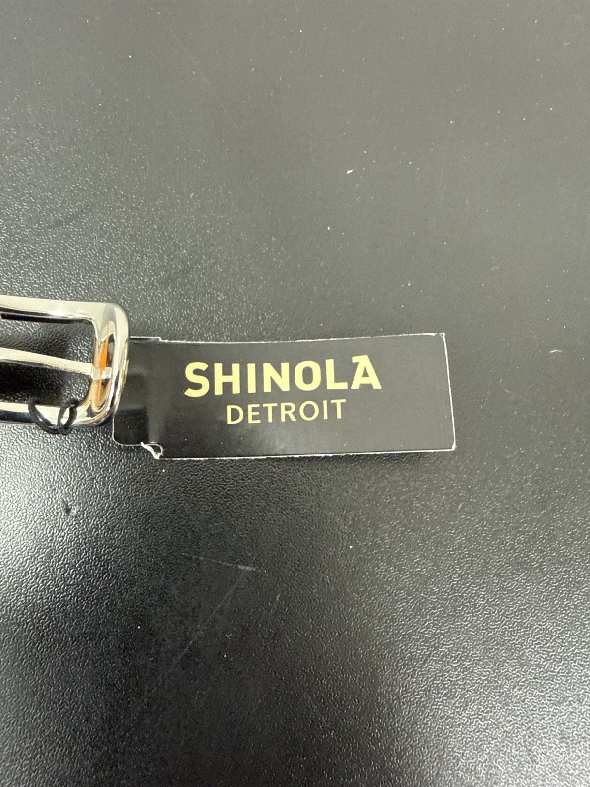 Shinola Argonite 1069 Detroit Quartz Black Dial Beige Canvas Strap NEEDS BATTERY