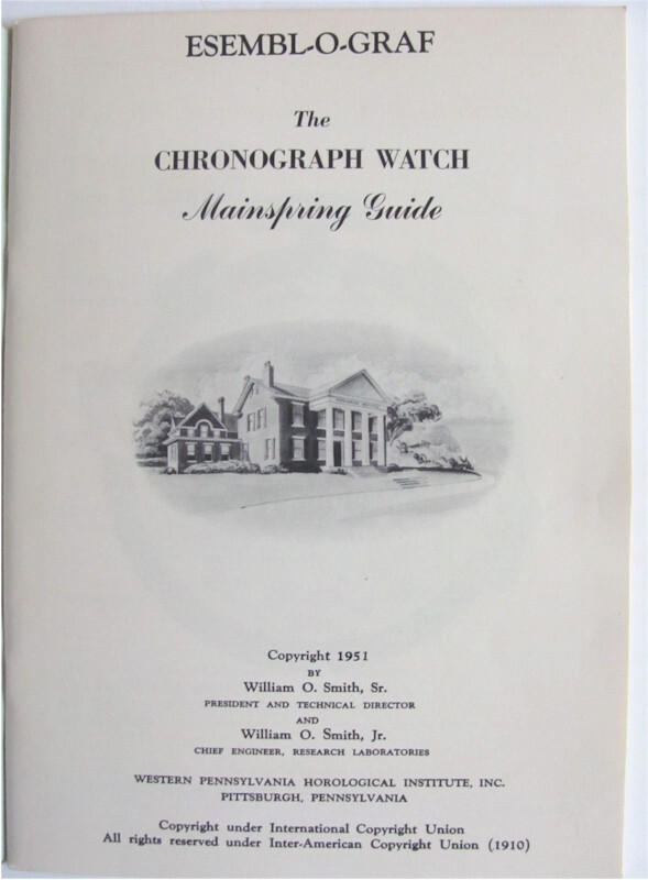 The Chronograph Watch Mainspring Guide-Esembl-O-Graf Research Lab Division