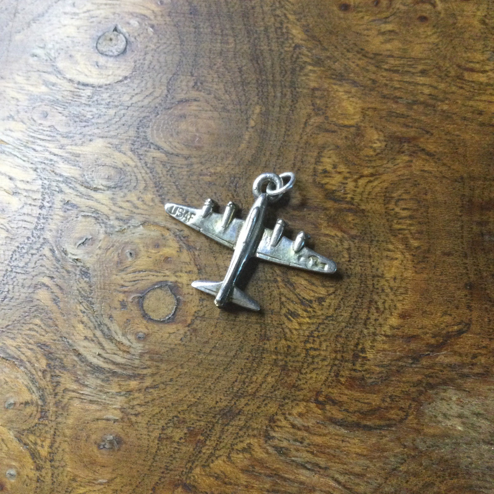 Vintage Sterling Silver USAF Air Force Patriotic Charm Pendant