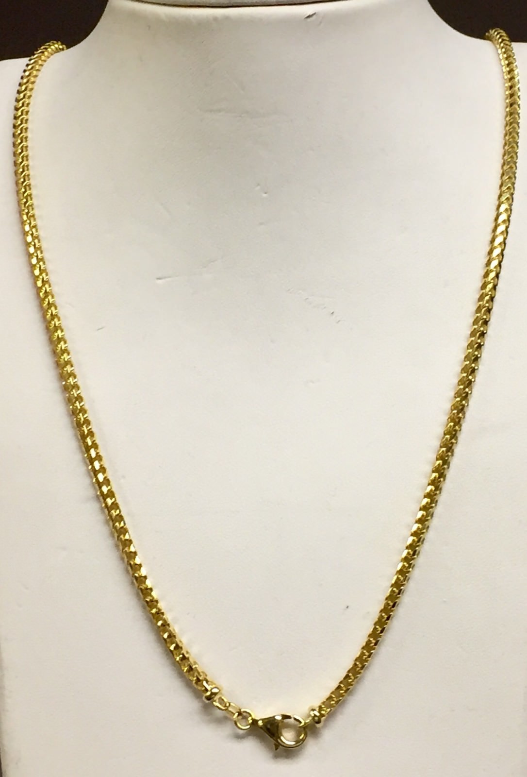 14k Yellow Gold 18″ Mens Solid Franco Link 4.7mm 63 Grams Pendant Chain Necklace