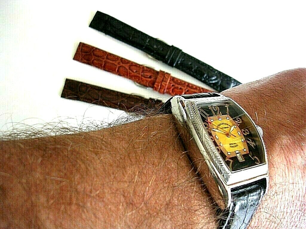 Open End wire lug 16 17 18 19 20 Gen Alligator calf watch band strap IW SUISSE