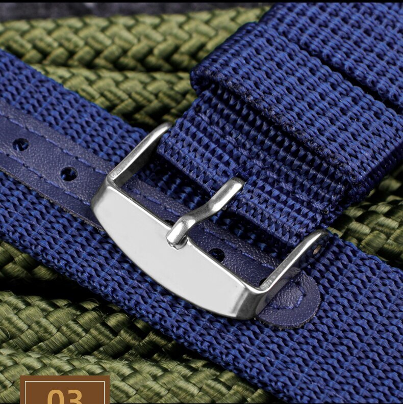18 20 22 24mm Canvas Nylon Watchband Strap For Seiko KX007 SKX009