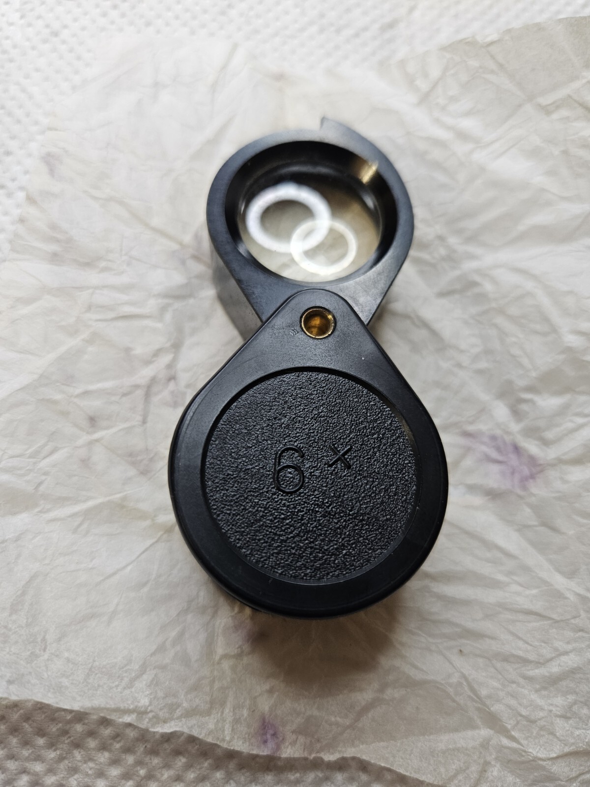 Viewing magnifying glass LP-3-6x, USSR. Loupe USSR .