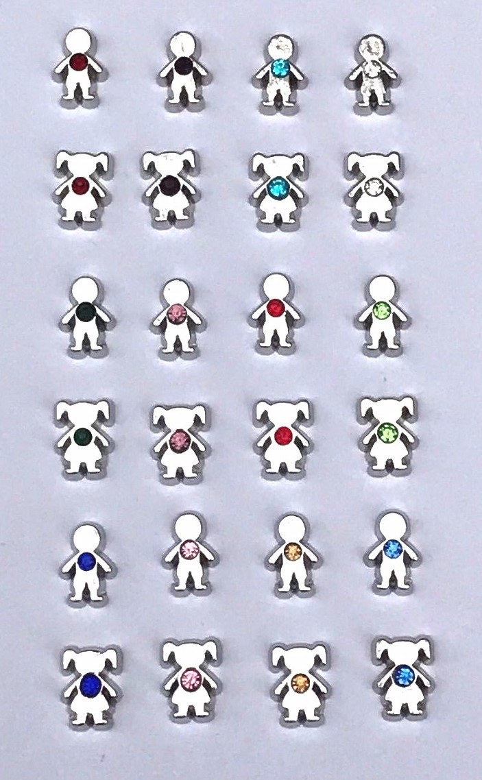 Floating Charm BIRTHSTONE Boy Girl Son Daughter fit Glass Locket