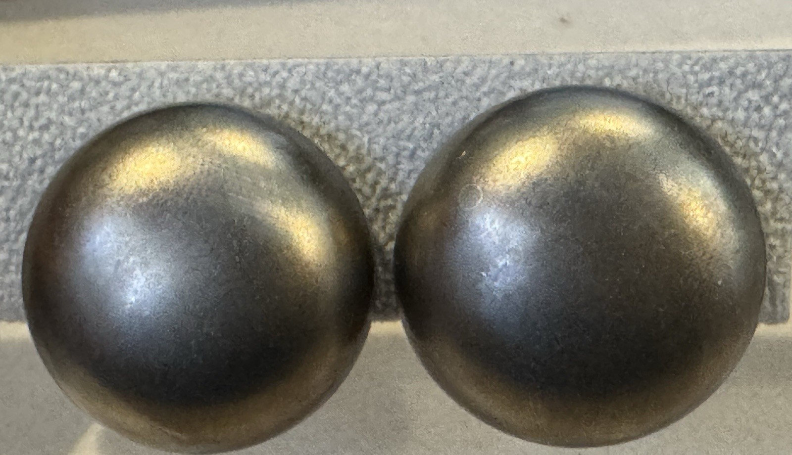 Vintage Givenchy Paris New York Silver Tone Button Statement Clip Earrings VTG