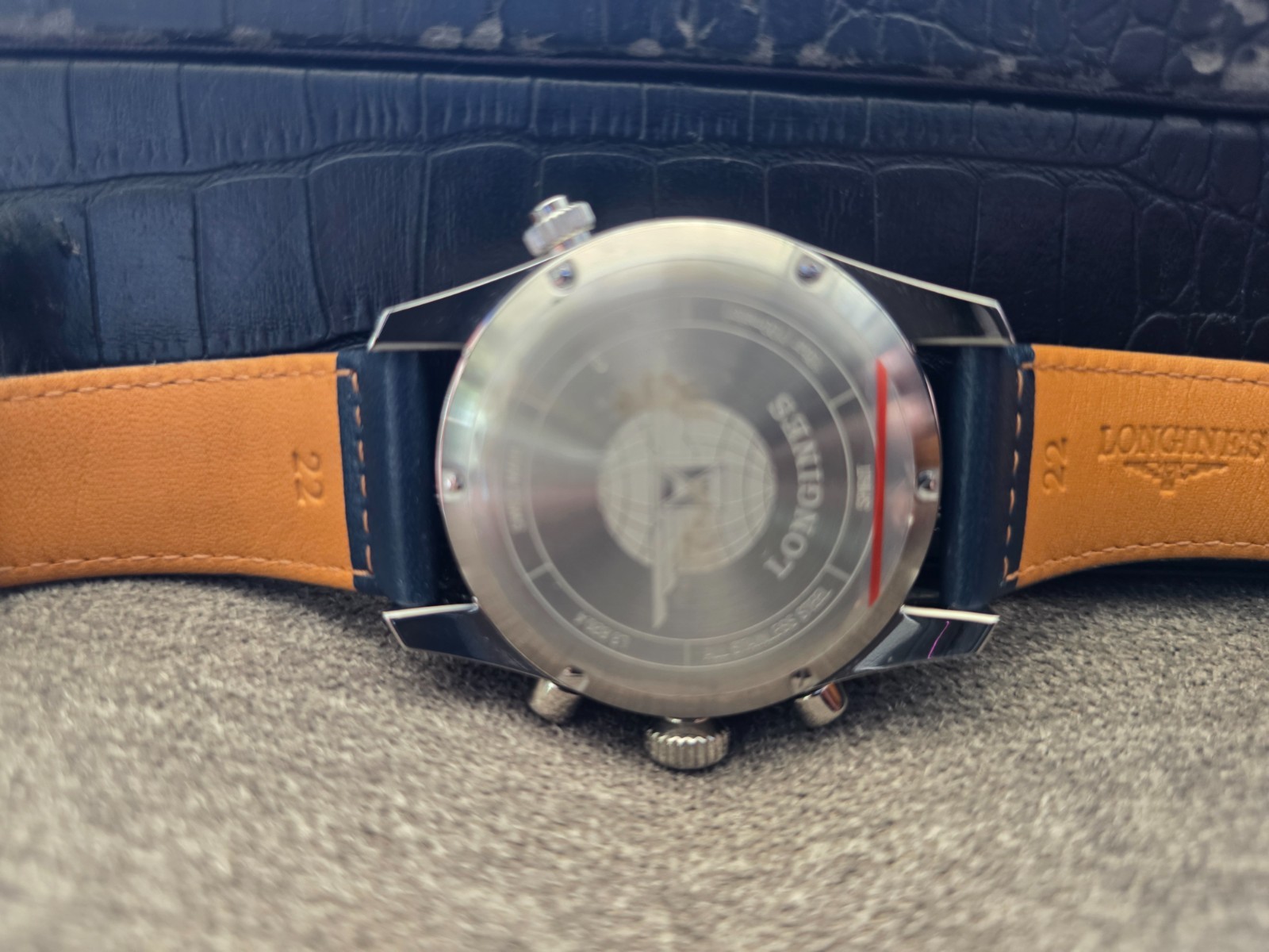 Longines Spirit Sunray Blue Men’s Watch – L3.820.4.93.0 42mm, Leather Strap.