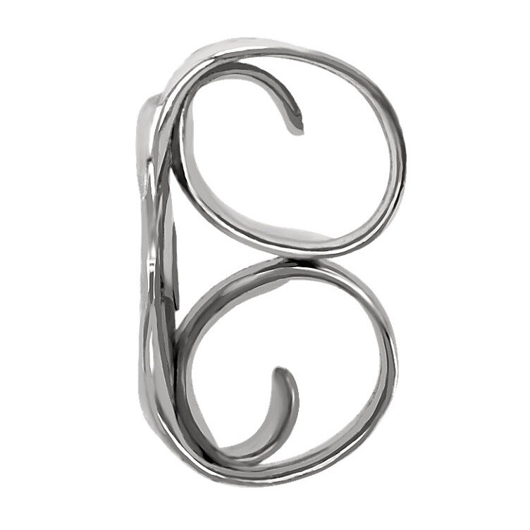 1 Pair (2 pcs) Platinum PT950 Light Earring Backing Earnut