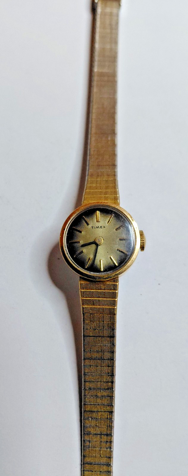 Title: Vintage Timex Gold Manual Wind Watch Running.