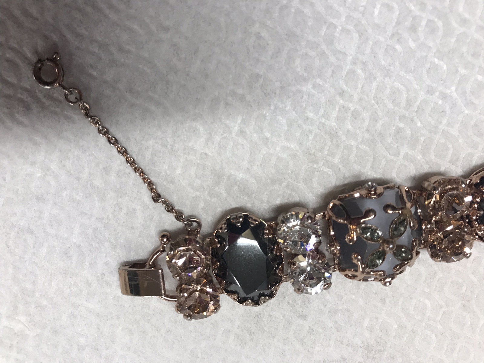 Sorrelli Swarovski Crystal Rose Gold-tone Neutral Blush Bracelet One-of-a-kind!