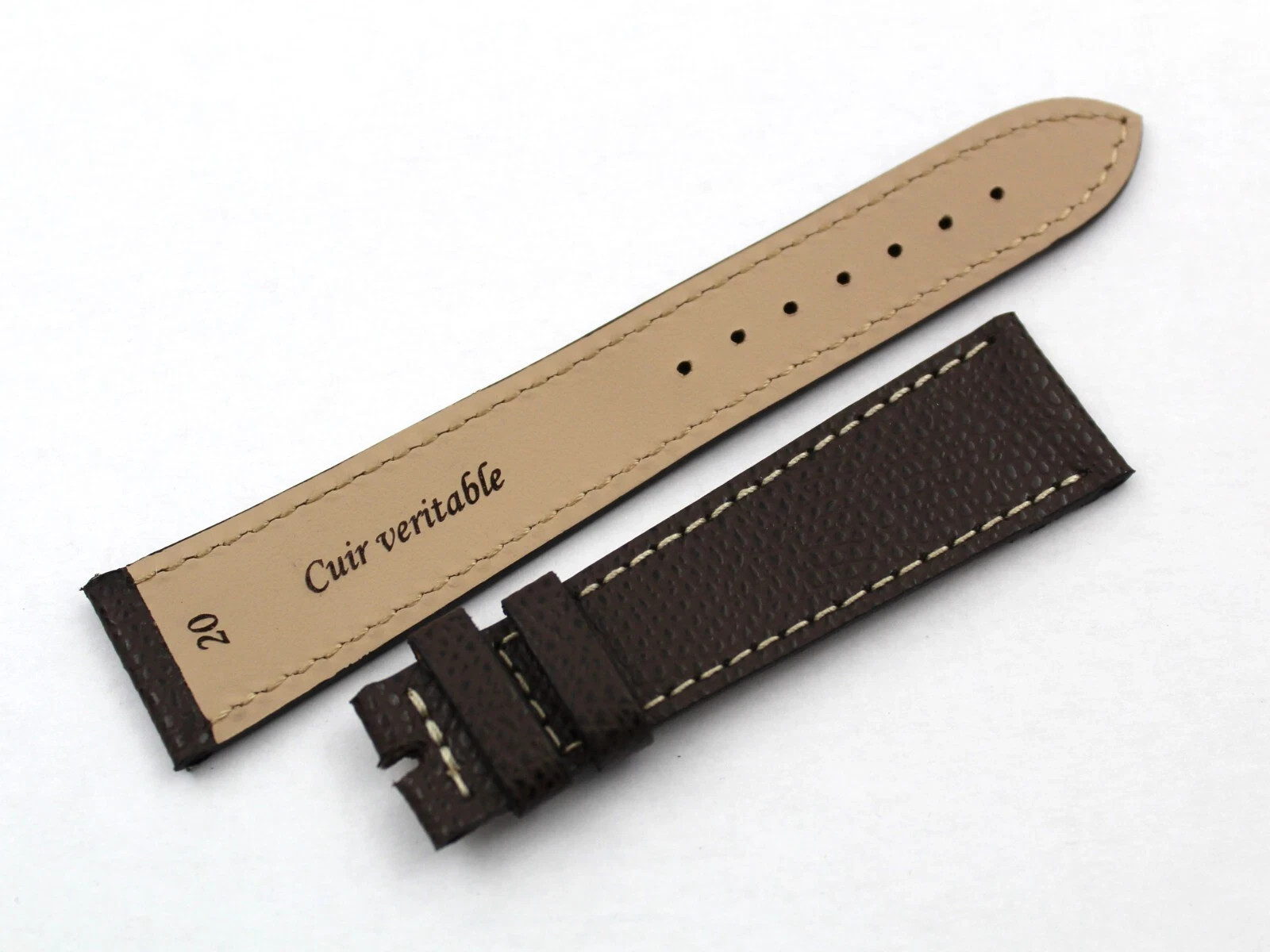 Dark Brown Hammered Leather Straps Various Sizes Made Italy Excellent Quality