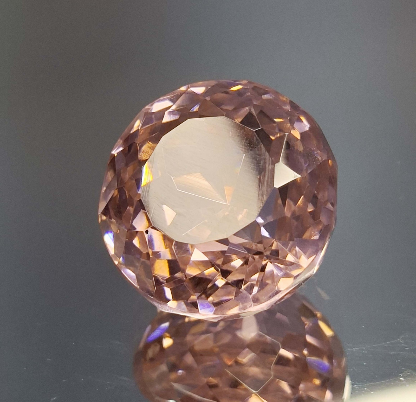 Cambodia Round Cut 107-109 Ct Natural Pink Zircon Certified Loose Gemstone RK852