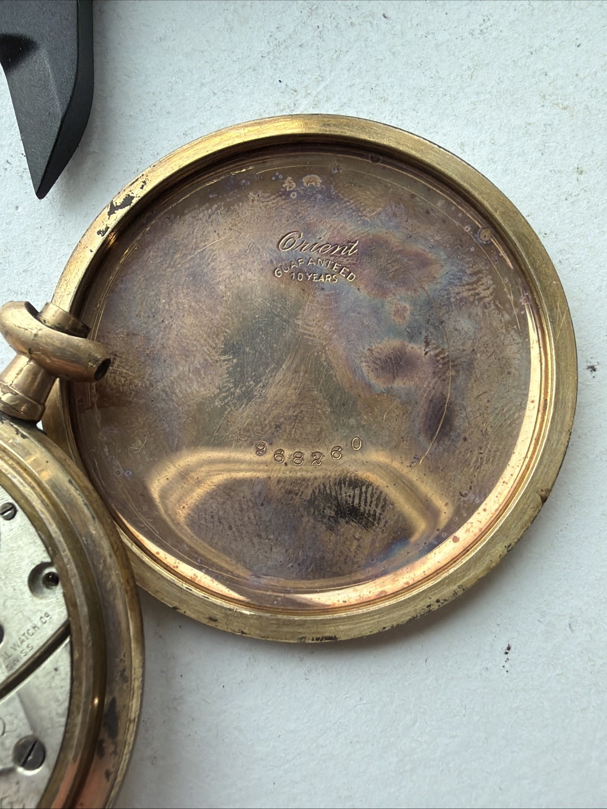AS87 VTG 10 Years Gold Filled Winding Locust Pocket Watch For Repair Sold As Is