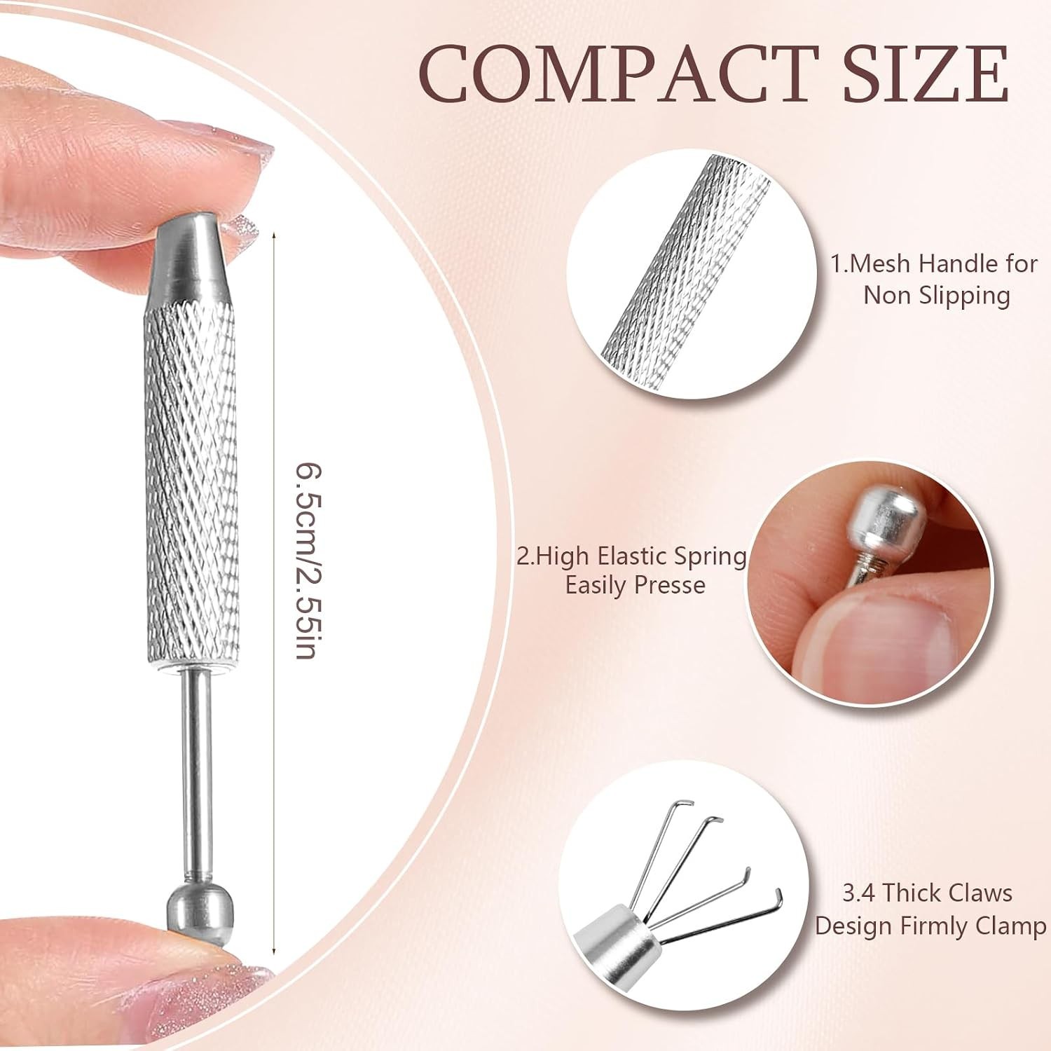 2Pcs Piercing Ball Grabber Tool for Changing Jewelry, Stianless Steel Flat Ba…