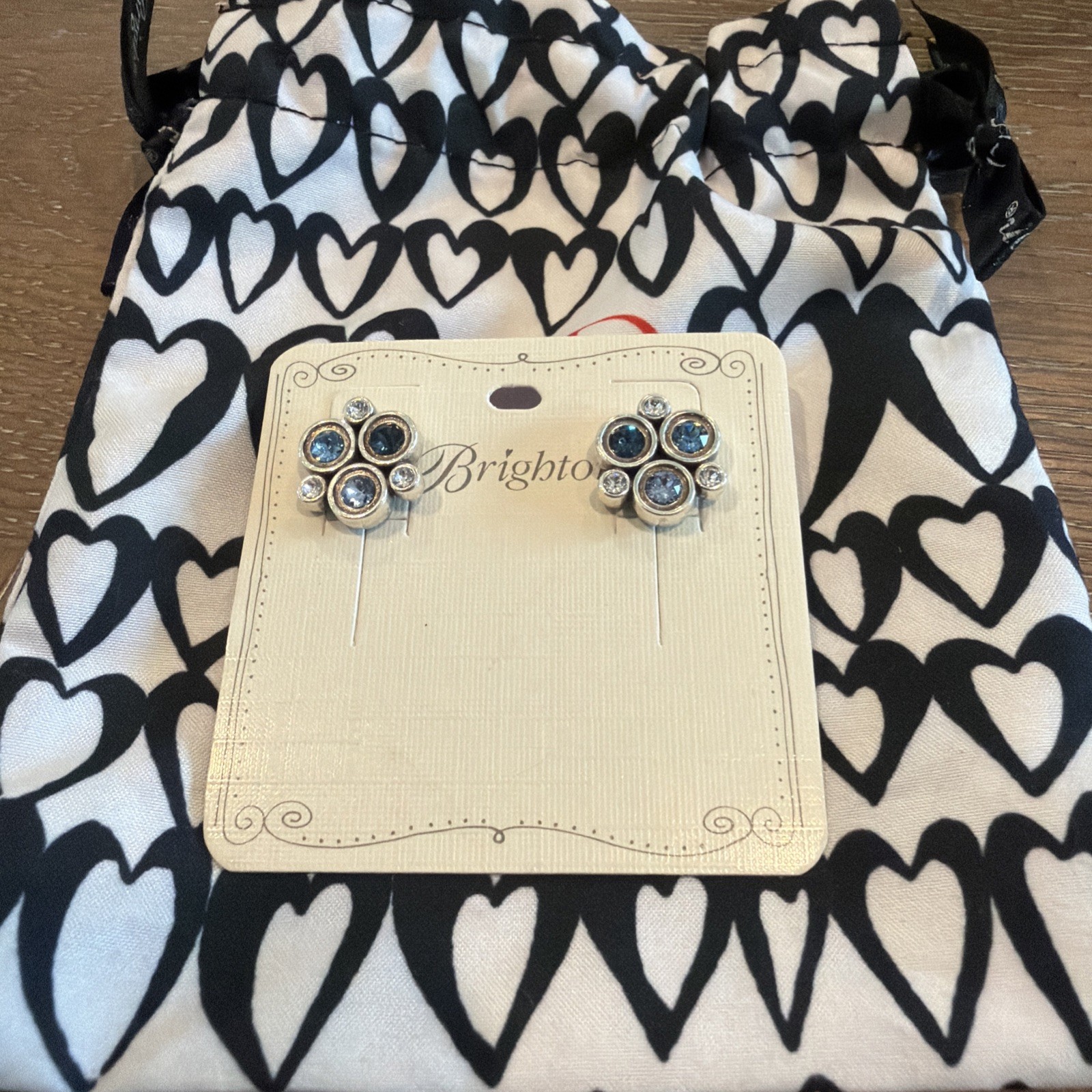 Brighton NWT Constella Cluster Post Earrings W/Pouch Retailed $58 **RETIRED**