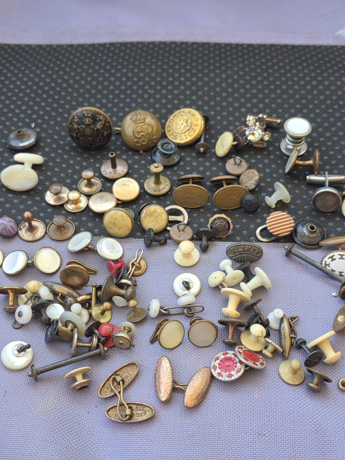 Vintage Victorian,Nouveau Cufflinks & Buttons Lot Pre Owned Condition D3