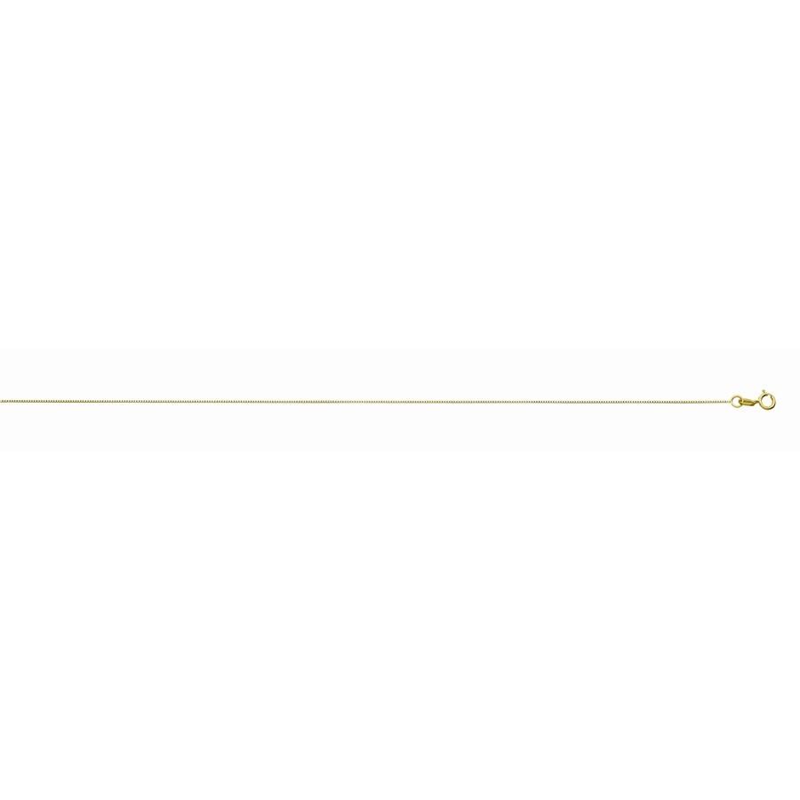 14k solid yellow gold box chain 18″inch 0.51mm 1.0 grams