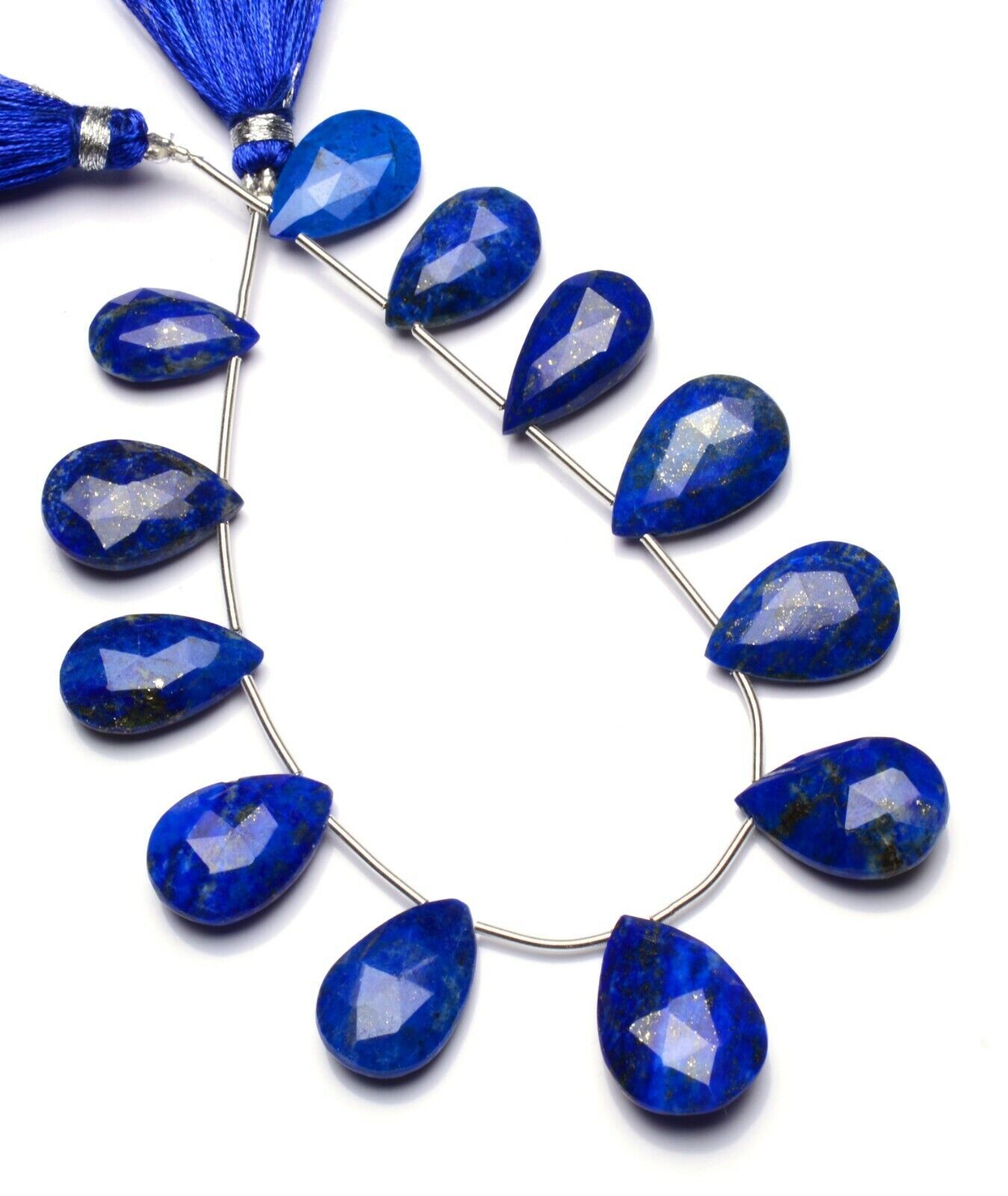 Natural Gem Lapis Lazuli Faceted 15×9 to 19x13mm Size Pear Shape Beads 7″ Strand