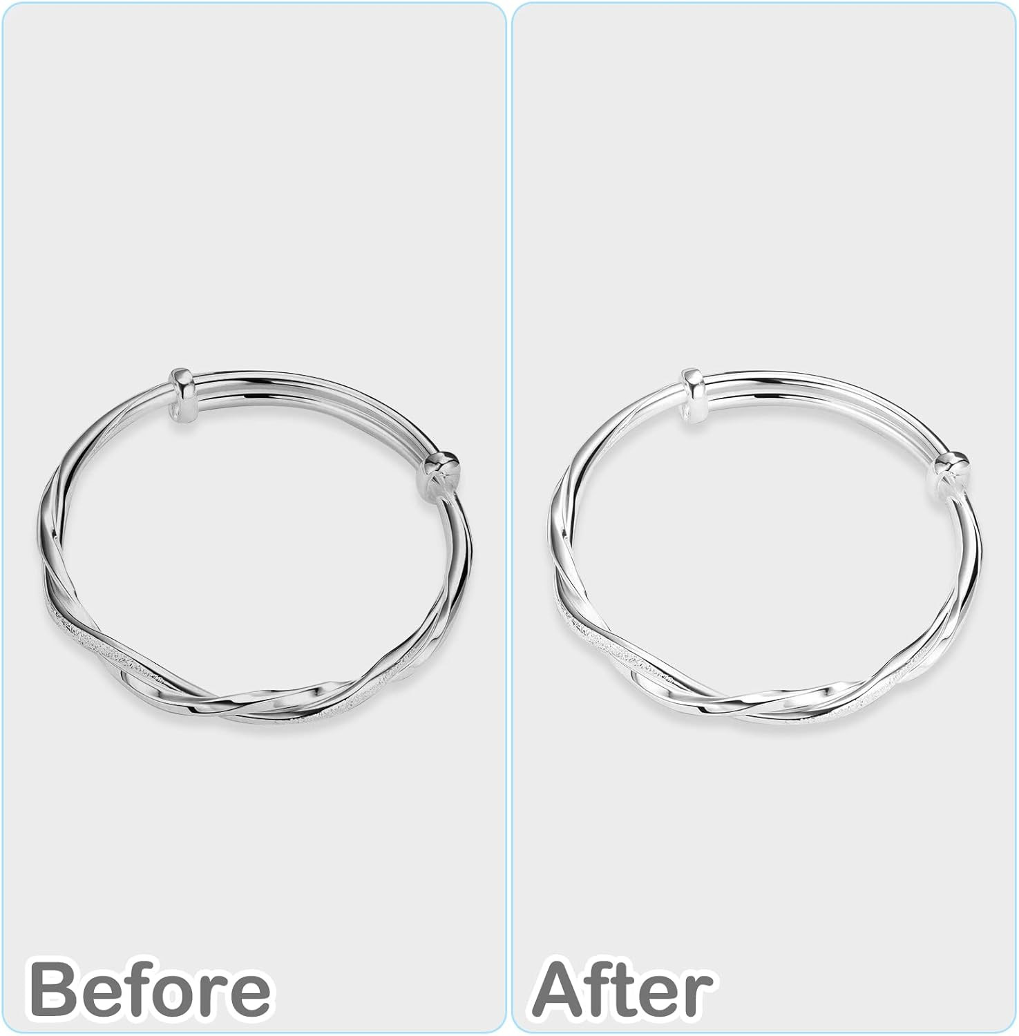 4Pcs Silver Polishing Cloths – Double-Sided Jewelry Cleaner for Sterling Silver,