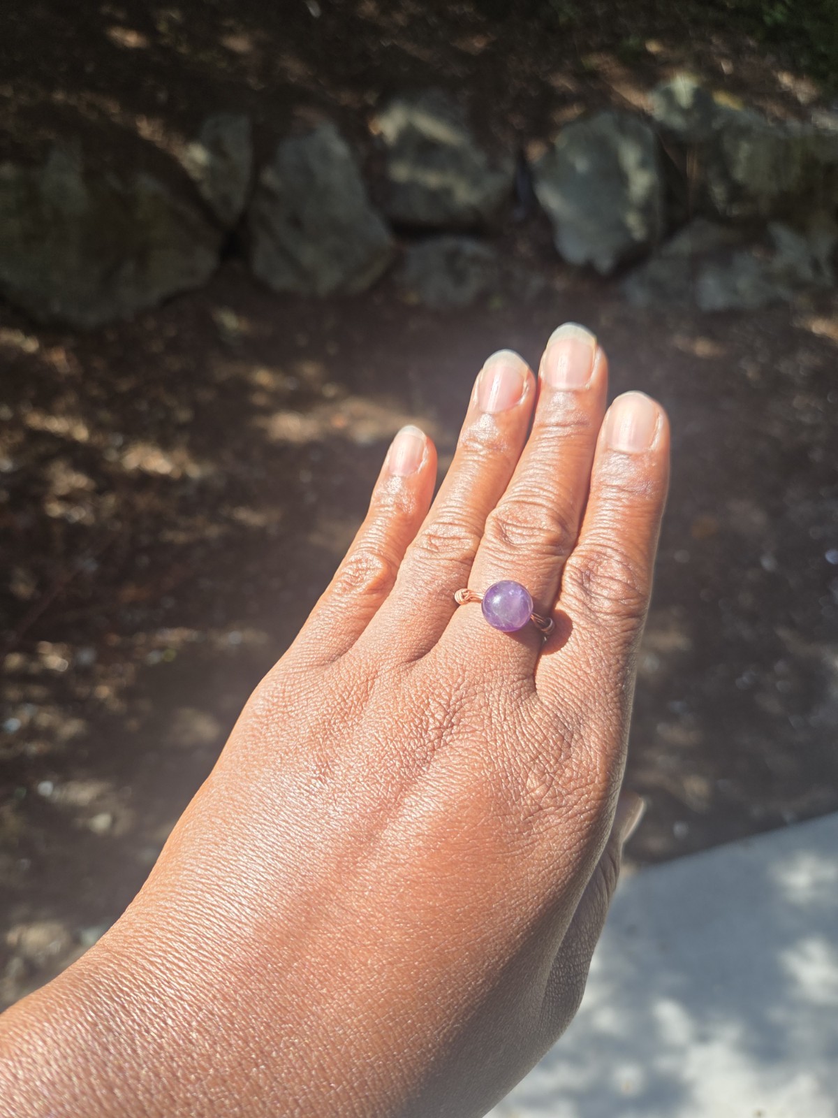 Copper Amethyst ring
